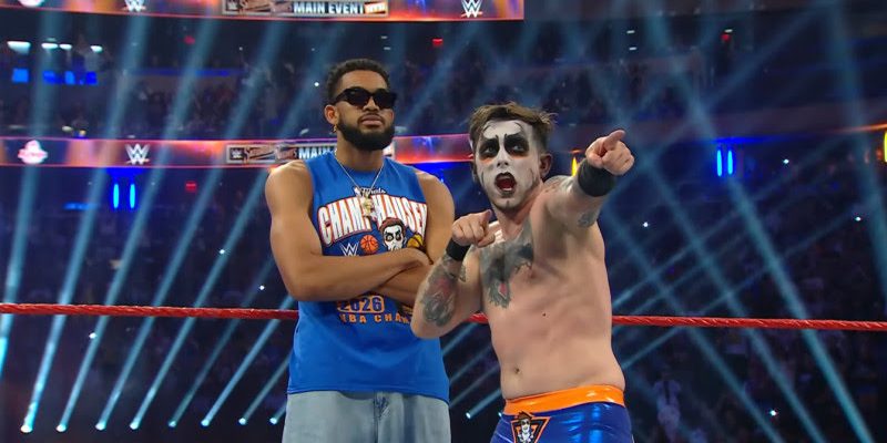 Estrella de la NBA Karl-Anthony Towns sorprende con su irrupción en la WWE